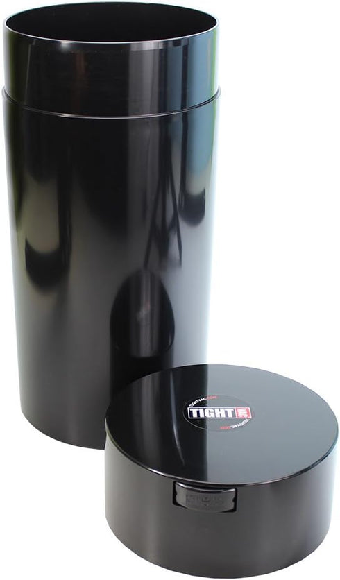 Tightvac Airtight Container - 5oz to 24 Ounce, Smell Proof for Herbs and Dry Goods, Black