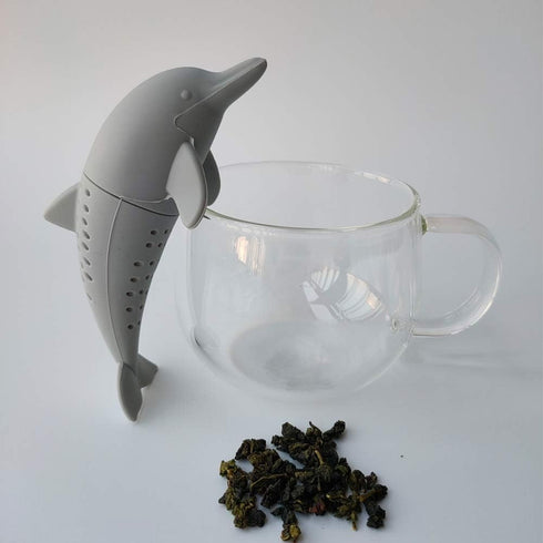Dolphin Tea Infuser, Cute Animal Loose Leaf Tea Strainer, 4-pack for Enjoyable Tea Times