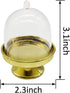 TIHOOD 12PCS Mini Cupcake Stand, Tiny Cake Dome with Clear Plastic for Chocolate, Cheese, and Candies
