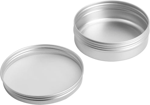 Tosnail 36 Pack 4 oz Aluminum Round Tins, Empty Tins Candle Tins Spice Tins with Screw Top Lids