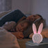 KDtech Kids Alarm Clock - Cute Pink Bunny Digital Alarm Clock with Night Light, 6 Ringtones, Touch Control &