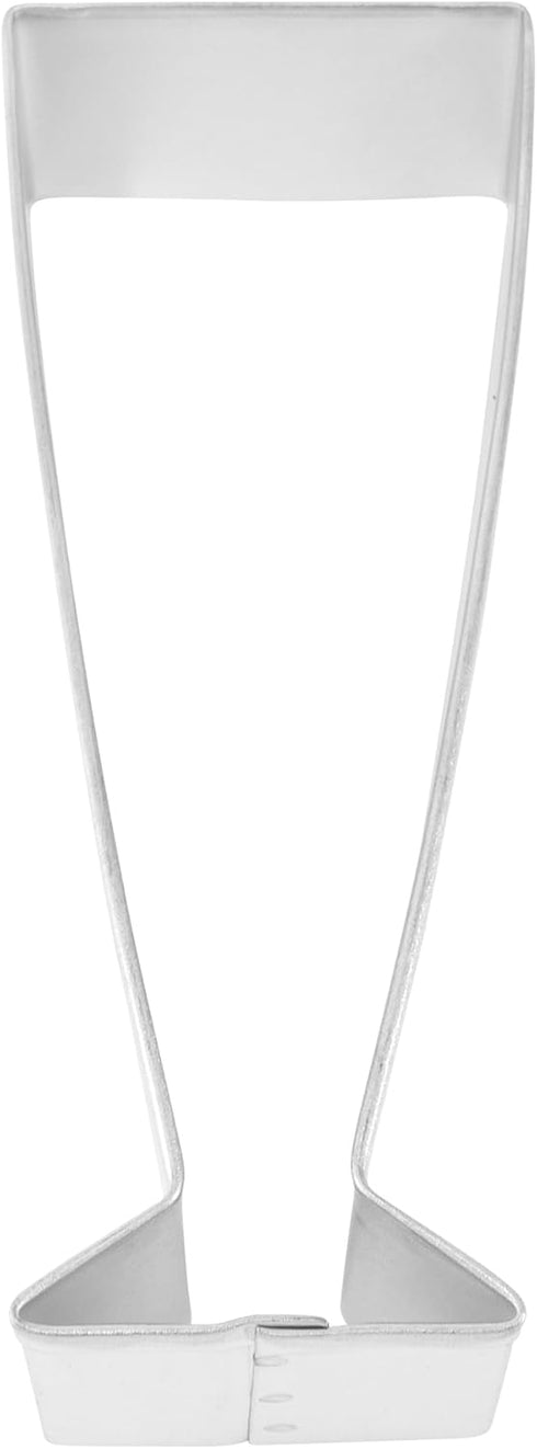 R&M Champagne Glass 5" Cookie Cutter, Durable Economical Tinplated Steel