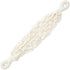 Okuna Outpost Macrame Hanging Fruit Basket Hammock for Kitchen, 6 x 25 x 15 in, White Cotton Modern Under-Cabinet