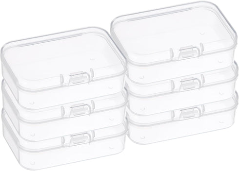 PATIKIL Clear Storage Box, 6.5x4.5x2.5in, 6Pack Stackable Rectangle Organizer for Bead Jewelry