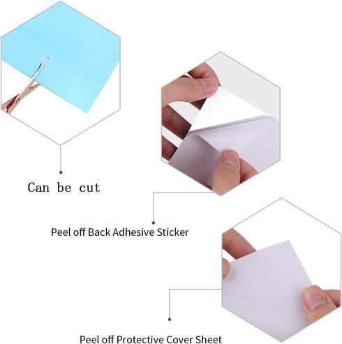 Lamoutor 32 Flexible Mirror Sheets - Self-Adhesive Square Mirror Tiles for Home Decor Wall Stickers