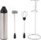 Powerful Handheld Milk Frother - Lightweight Electric Whisk with 2 Mixing Heads, Battery Operated Stainless Steel Mixer