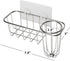 HULISEN 3-in-1 Sponge Holder for Kitchen Sink - Stainless Steel Caddy for Soap, Dish Brush Holder, No Drill, Rustproof,