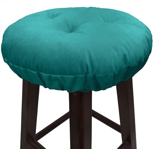 2 Pack 12 Inch Augld Bar Stool Cushions with Elastic Band Stool Cover Teal