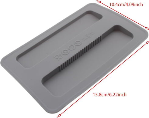 Toaster Cover/Lid 2 Slice Silicone Bread Machine/Maker Upper Cover Washable Toaster Appliance Top Cover (Grey)