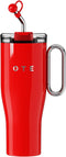 OTE 40 oz Tumbler with Handle and Straw Lid, Double Walled Vacuum