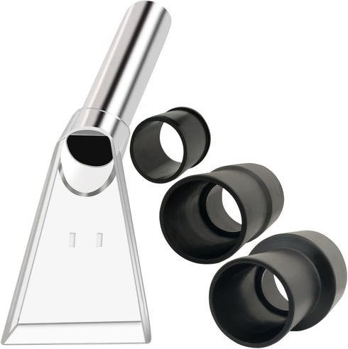 Universal Extractor Attachment for Carpet Cleaning & Auto Detailing, Clear with 3 Adapters for Shop Vacs 2-1/2",