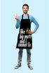 Beabes Kitchen Apron Bib for Chef, Light Blue Checkered Tartan Design for Restaurant and Home