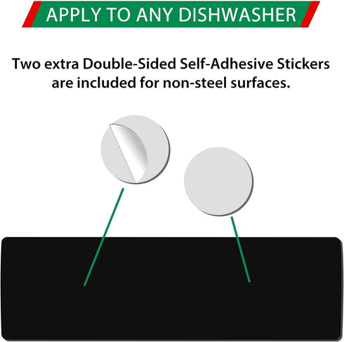 KitchenTour Clean Dirty Magnet for Dishwasher, Super Strong Non-Scratch Magnetic Silver Indicator Sign