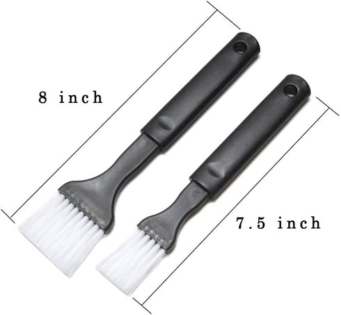 2 Pack - Nylon Bristle Pastry Brush for Basting, Baking, Cooking Food Brush by Hometeq