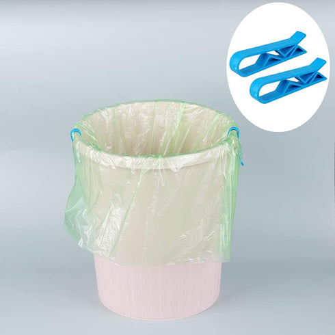 Melostu 20Pcs Plastic Kitchen Garbage Bin Clip, Washroom Trash Can Bag Clips, Waste Basket Garbage Bin Clamp,Rubbish