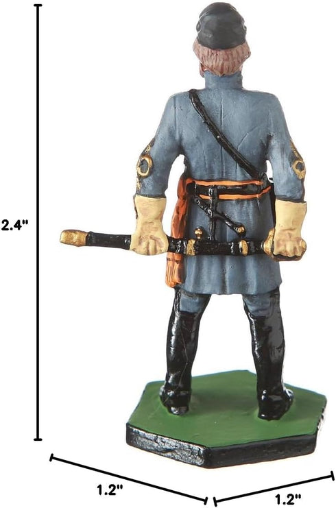 danila-souvenirs Hand Painted Metal Sculpture Miniature Figurine of USA Civil War General Stonewall Jackson 54mm #5.54