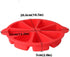 Scone Pan Silicone Triangle Cake Mold, Nonstick Cornbread Pan, 8 Cavity for Brownies, Muffins, Cupcakes (Red)