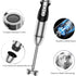 MegaWise Pro Titanium Reinforced 3-in-1 Immersion Hand Blender, Powerful Copper Motor with 80% Sharper Blades, 12-Speed Corded Blender, Including Dish Washer Safe Whisk and Milk Frother by MEGAWISE
