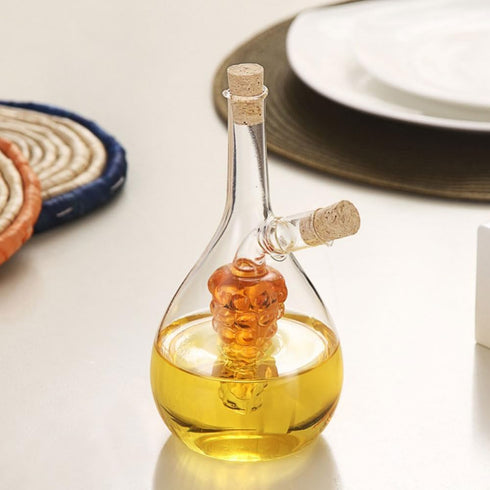 2 1 Oil and Vinegar Dispenser, in Glass Olive Oil and Vinegar Cruet Dispenser Bottle, Kitchen Olive Soy Sauce Dispenser