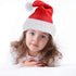LOKIPA Christmas Santa Hat for Kids, Soft Plush Xmas Hat with Thicken Classic Fur (15X11 Inch for Age 3+ Child)