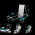 mollensiuer 4Pcs 2 Clear Acrylic Shoe Display Stands - Pair Rack Holders