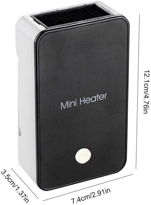 Safety Mini Portable Electric Fan Heater, Energy-saving Room Desktop Air Warmer, Black