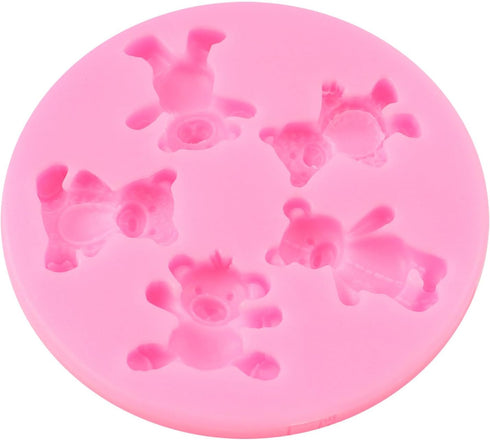 Bear Silicone Fondant Molds for Cake Decoration, Chocolate Candy Molds