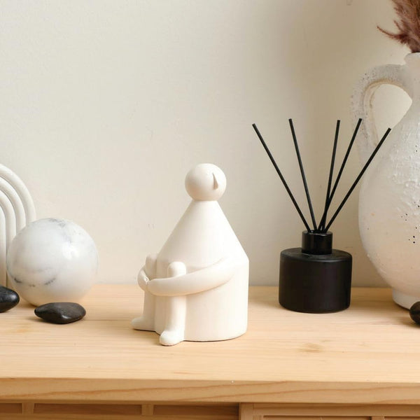 Japandi Modern Shelf Decor - Neutral Bookshelf Accents, Coffee Table Books, Entryway