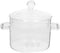 Glass Saucepan, 1350ml Glass Cooking Pot with Cover, Nonstick Soup Pot for Soup and Pasta