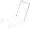 Bard's Folding White and Clear Plastic Easel Stand, 6" H x 5" W x 8" D