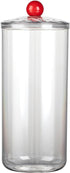 Clear Plastic Candy Jar with Lid for Office Desk, Cookie Storage Jar for Kitchen Counter, Apothecary Jar for Cotton