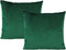 16x16 Dark Green Velvet Throw Pillow Covers Set of 2 - Emerald Green Christmas Decor Cushion Cases for Home, Couch,