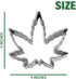 Marijuana Leaf Plant Cookie Cutter, Stainless Steel 4" Cake Mold for DIY Pastry Bakeware, Brownie Biscuit Decoration