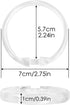 Qulable 12 Pack Shower Curtain Rings - Plastic O-Shaped Hooks Glide Easily on Bathroom Rod (Clear)