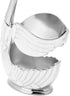 Decorative Swan Base Holder for Coffee Spoons, Metal Teaspoon and Dessert Flatware, Silvery White