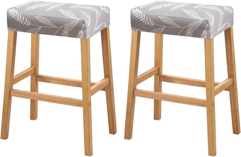 Lussenwert Stool Covers Rectangular Set of 2, Stretch Printed Vanity Stool Covers Washable