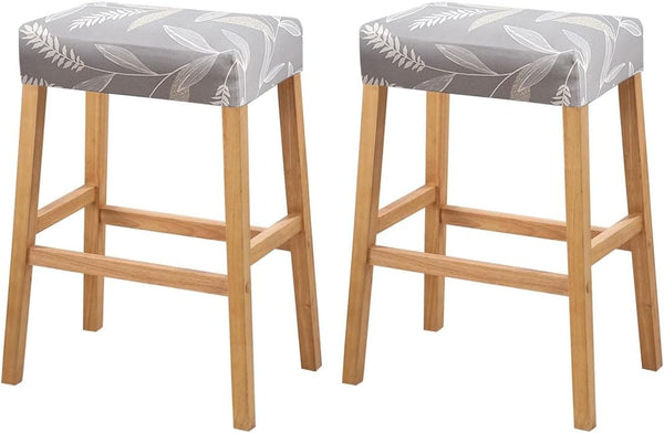 Lussenwert Stool Covers Rectangular Set of 2, Stretch Printed Vanity Stool Covers Washable