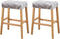 Lussenwert Stool Covers Rectangular Set of 2, Stretch Printed Vanity Stool Covers Washable
