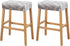 Lussenwert Stool Covers Rectangular Set of 2, Stretch Printed Vanity Stool Covers Washable