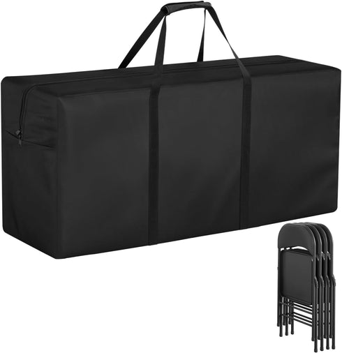 Folding Chair Storage Bag, Waterproof Large Carry Bag for 4 Packs Plastic,