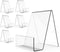 Acrylic Book Stand with Ledge, 6PC 4 Inch Clear Display Easel for Books, Magazine, Plate, Pictures, Artworks, CDs