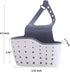 EC ELEGANTCHARM Kitchen Sink Caddy Sponge Holder Silicone Plastic Soap Holder Hanging Ajustable Strap Faucet Caddy