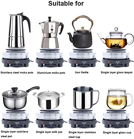 Mini Stove, Portable US Plug 110V 500W Electric Mini Stove Hot Plate, Multifunction Home Heater (5.3x3.9x3inch)