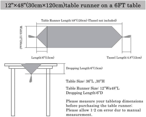 ShinyBeauty 12x48-Inch Silver-Tassel Table Runner, Small Sequined Sparkly Decor for Christmas Dinner