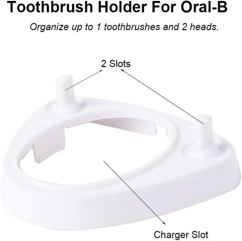 LazyMe Electric Toothbrush Holder with 4 Dust-Proof Covers for Oral-B Electric Toothbrush Series