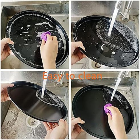 13 Inch Carbon Steel Nonstick Pizza Pan, Baking Oven Pizza Tray Pie Pans