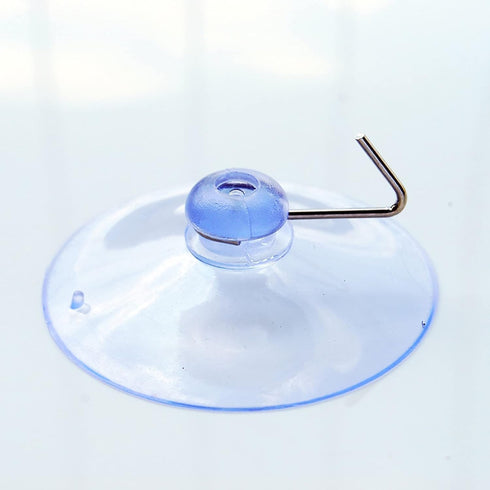 20Pcs Clear Suction Cups with Hooks, Transparent PVC Plastic Hanger Industrial Hooks for Home Decoration