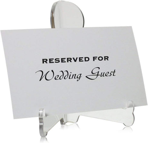 Acrylic 4" Clear Easels, Set of 6, Tabletop Display Stand for Plates, Pictures, Books, Plaques