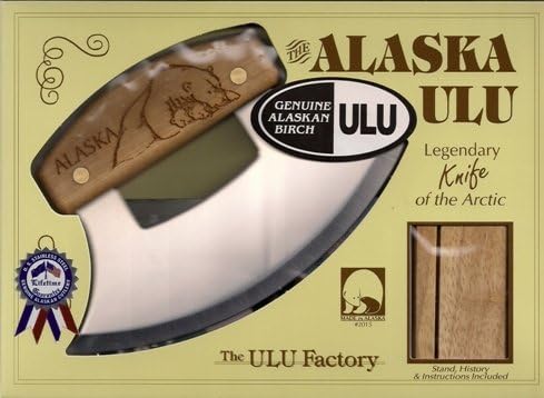 Alaskan Ulu, Inupiat Style, 6" with Polar Bear Etched Handle