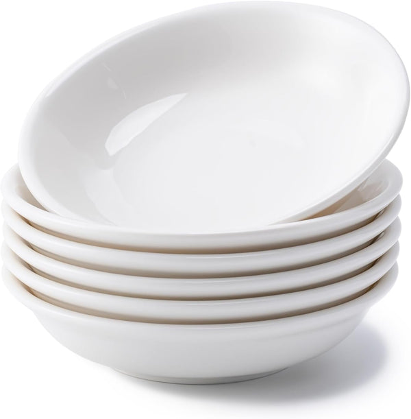 6 Pack Ceramic Dip Bowls, 3 OZ White Soy Sauce Dishes for Serving Tomato Sauce, Soy, BBQ Party Supplies